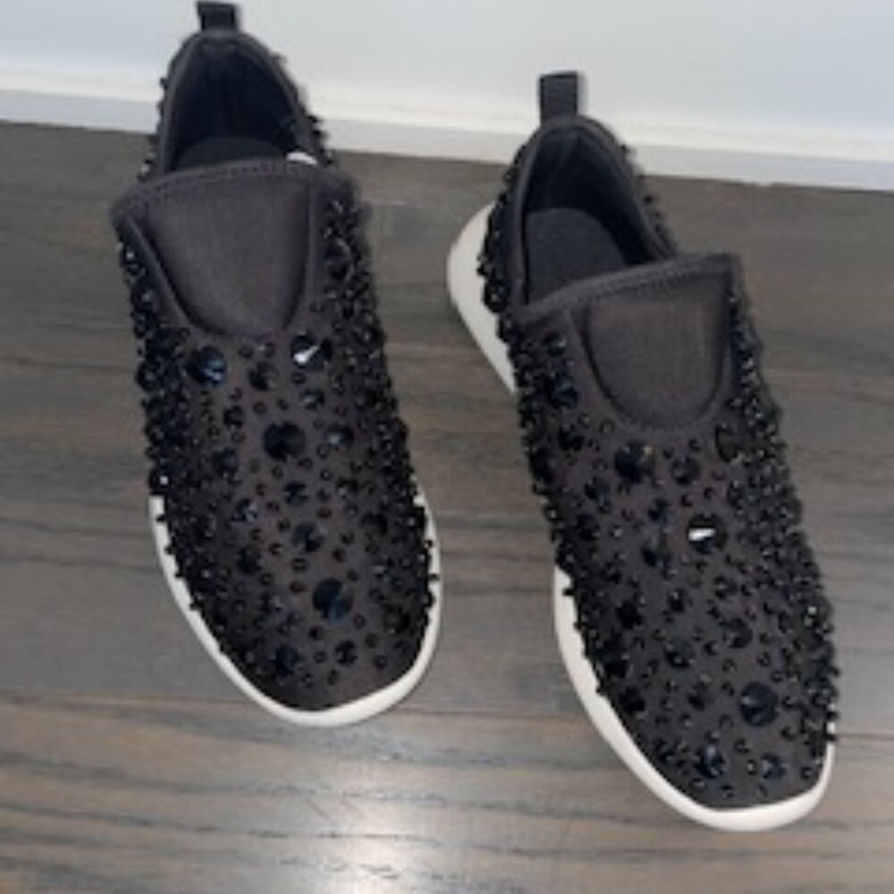 Zara black spiked sneakers